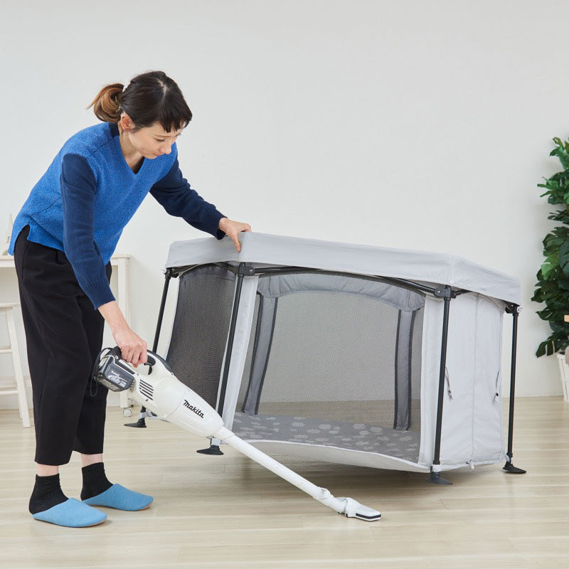 洗えてたためるポータブルベビーサークル クラウド 日本育児 収納袋付