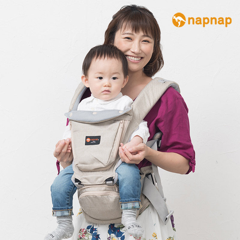 napnap ナップナップ ヒップシート Tran トラン ダブルショルダー シープベージュ 7WAY