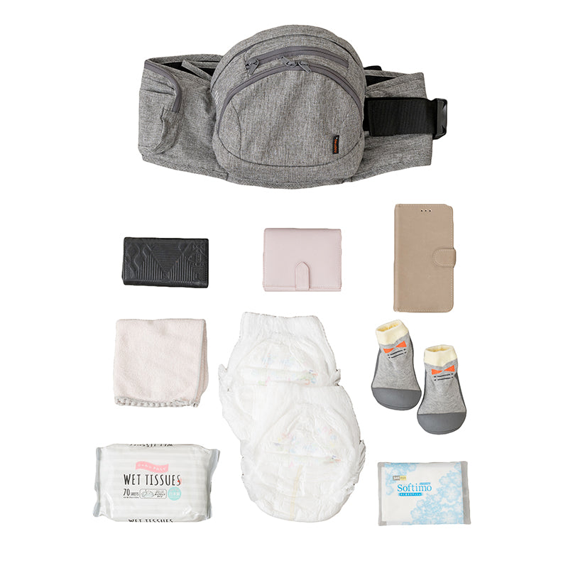 napnap ナップナップ ヒップシート Tran トラン ダブルショルダー シープベージュ 7WAY