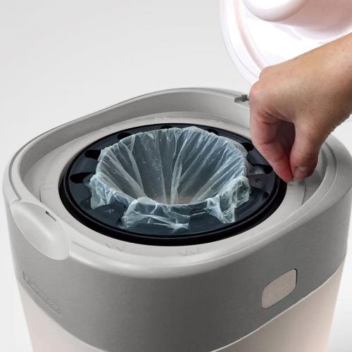 強力密閉抗菌おむつポット ポイテック W防臭 コットンホワイト コンビ