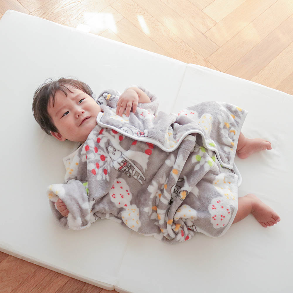 MOOMIN BABY ムーミン 袖付きスリーパー グレー ニシザキ