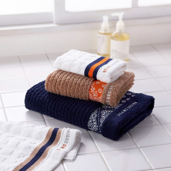 BEAMSビームス ラインバンダナ タオルセット(ネイビー)※各種割引特典対象外商品の2枚目
