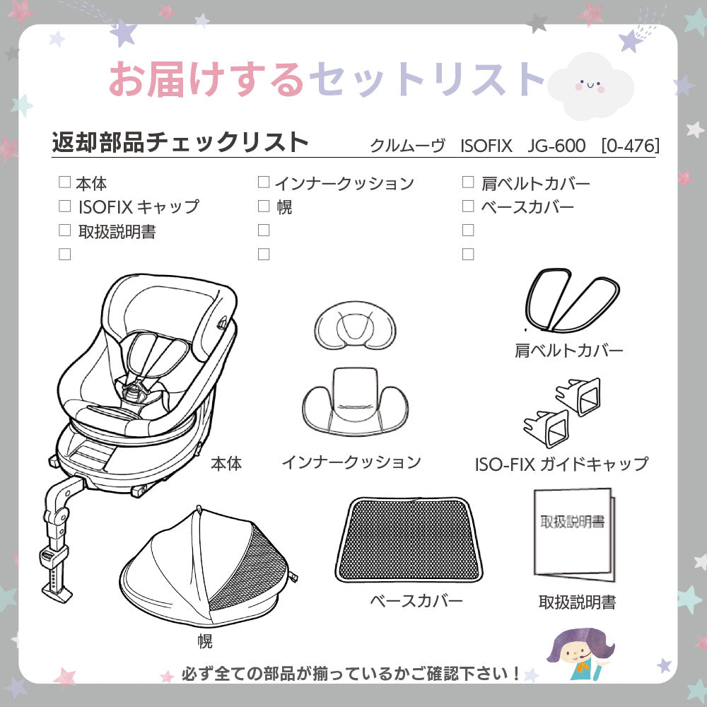 ホワイトレーベル クルムーヴスマート ISOFIX JG-600 ネイビー コンビ 新生児から4歳頃 チャイルドシート