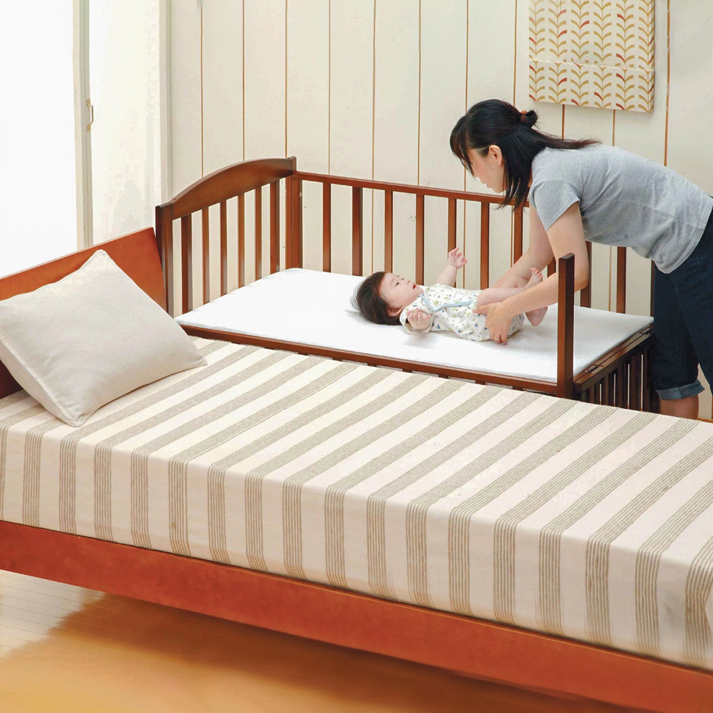 [標準/ロータイプ] ビーサイドツーオープン 添い寝 全2色 ヤマサキ 日本製 [一部割引対象あり]
