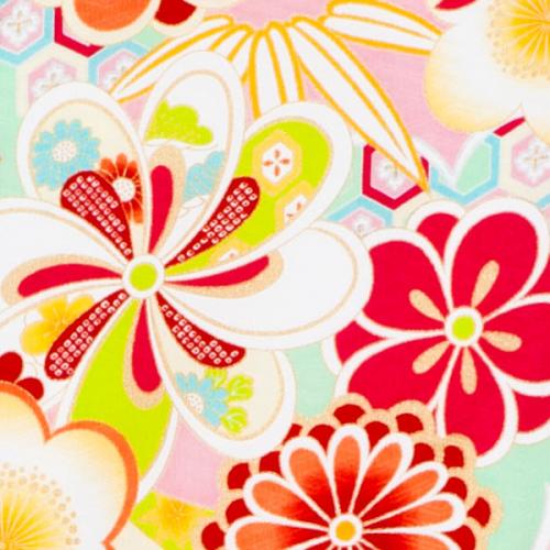 nicebabyオリジナル祝い着/ねじり梅ピンク(化繊) 女児 お宮参り 産着 祝着