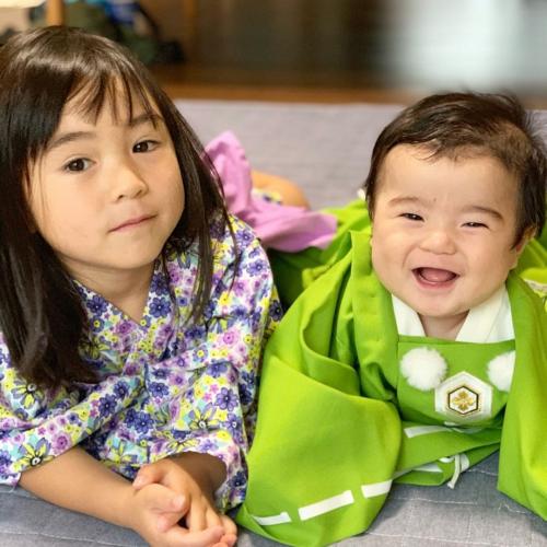 男の子用着物セット 「牛若丸」 初節句 祝着 [100日〜1才]
