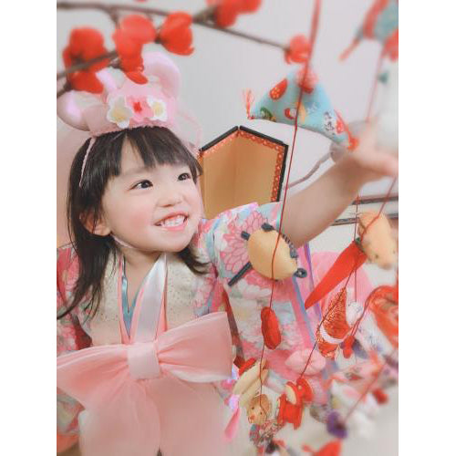 「乙姫」女の子用着物セット 初節句 [100日から1才]