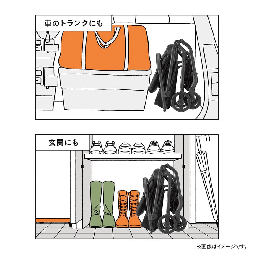 オートエヌ ファースト 2 サンドベージュ auto N first II NC コンビ 両対面 1ヶ月頃から A型ベビーカーの10枚目