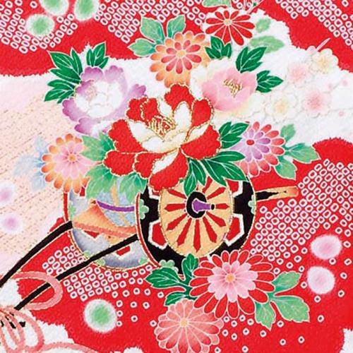 絢爛豪華な花の舞 女児 お宮参り 産着 祝着