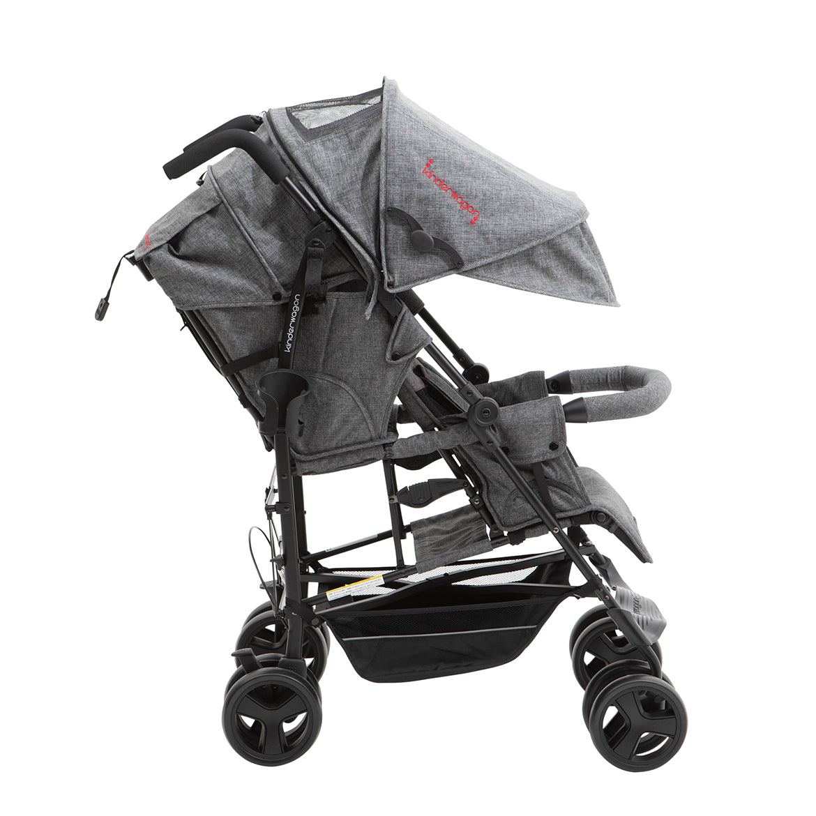 ⭐︎舞⭐︎kinderwagen 2人乗りベビーカー グレー◎夏休みセール◎ Kinderwagon DUOシティHOP2 グレーデニム 2人乗りベビーカー