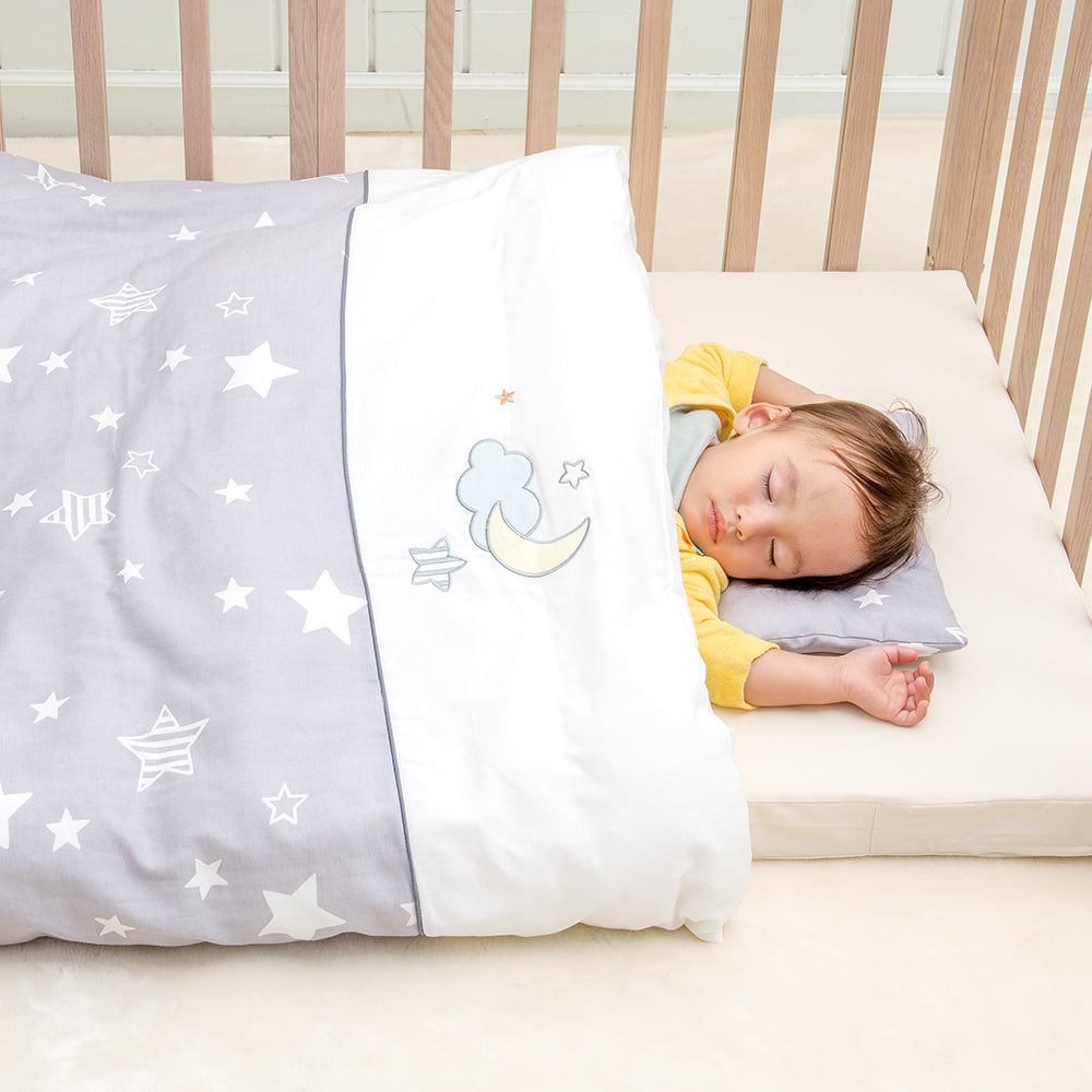 ベビーベッド グレー 布製 美品・付属品完備】HZDMJベビーベッド グレー 折りたたみベビーベッド