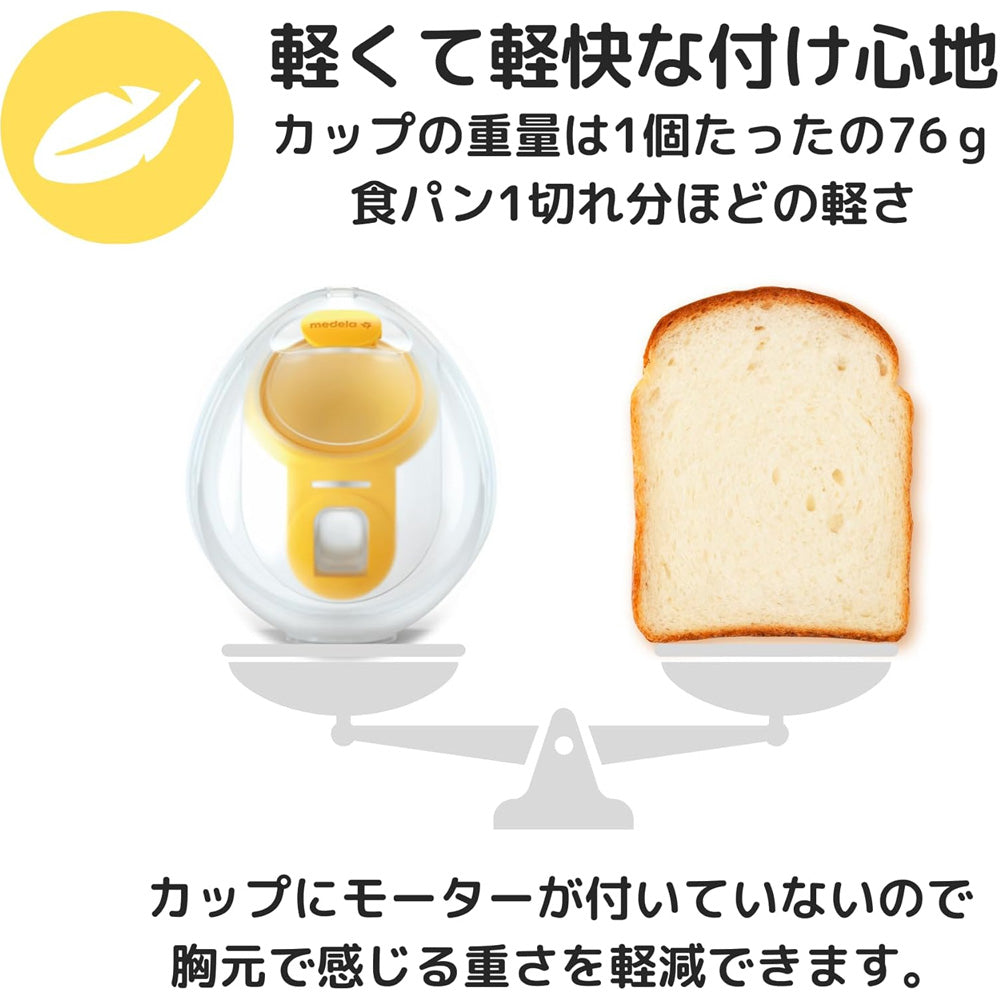 メデラ ハンズフリーさく乳器：軽いつけ心地