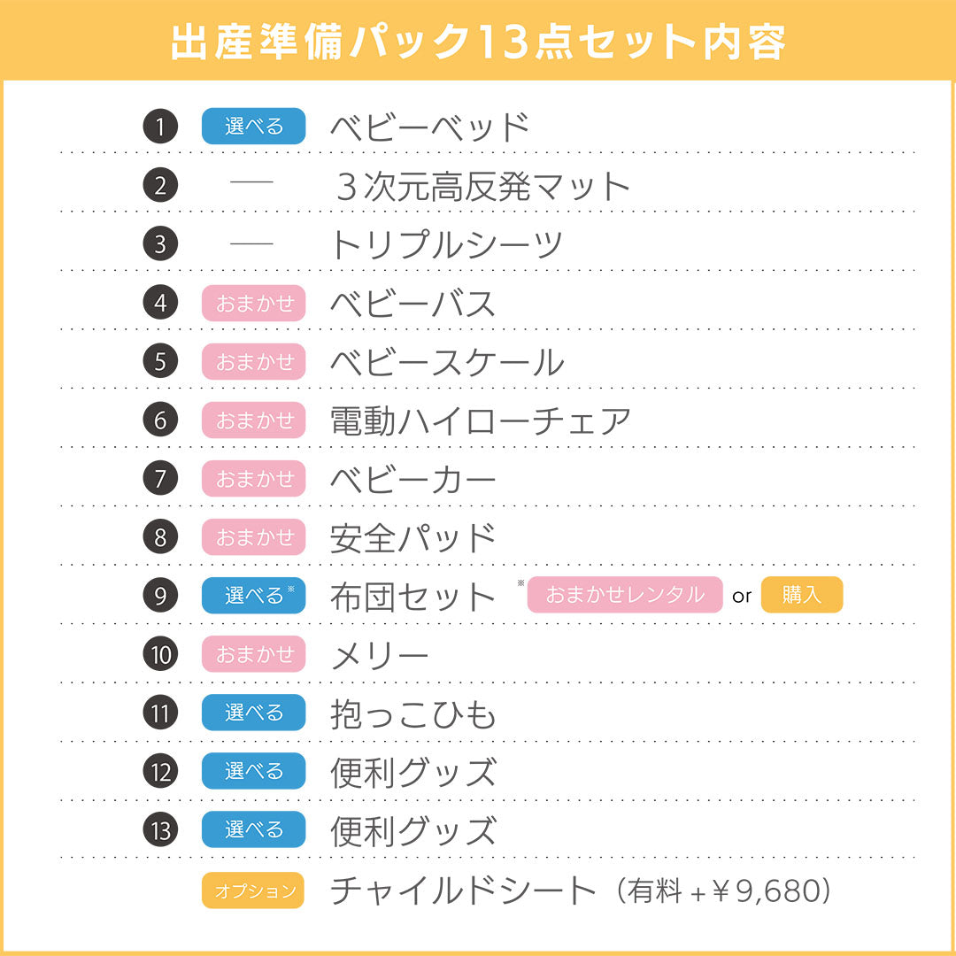 出産準備パック【ナイスベビー便配送のみ】[特別価格] レンタル13点セットの11枚目
